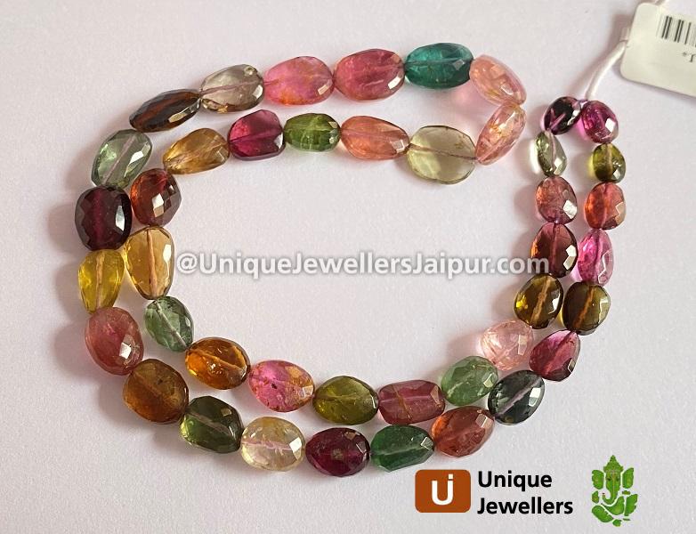 Tourmaline Faceted Oval Beads